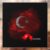 Vlag van Turkije Raamsticker (Vel 2)