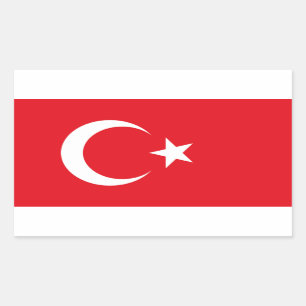 Vlag van Turkije Rechthoekige Sticker