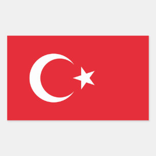 Vlag van Turkije Rechthoekige Sticker