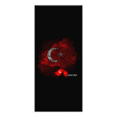 Vlag van Turkije Reclamekaart (Achterkant)
