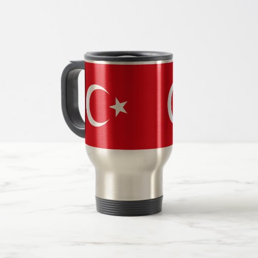Vlag van Turkije Reisbeker (Voorkant links)