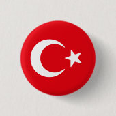 Vlag van Turkije Ronde Button 3,2 Cm (Voorkant)