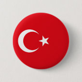 Vlag van Turkije Ronde Button 5,7 Cm (Voorkant)