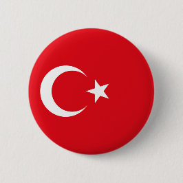 Vlag van Turkije Ronde Button 5,7 Cm