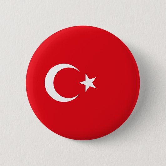 Vlag van Turkije Ronde Button 5,7 Cm (Voorkant)