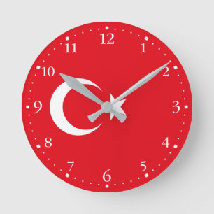 Vlag van Turkije Ronde Klok