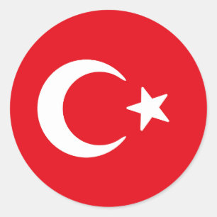 Vlag van Turkije Ronde Sticker
