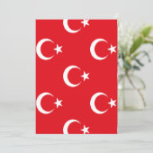 Vlag van Turkije Save The Date (Staand voorkant)