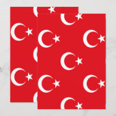 Vlag van Turkije Save The Date (Voorkant / Achterkant)