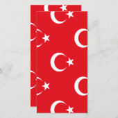 Vlag van Turkije Save The Date (Voorkant / Achterkant)