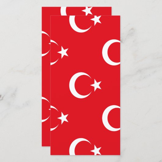Vlag van Turkije Save The Date (Voorkant / Achterkant)