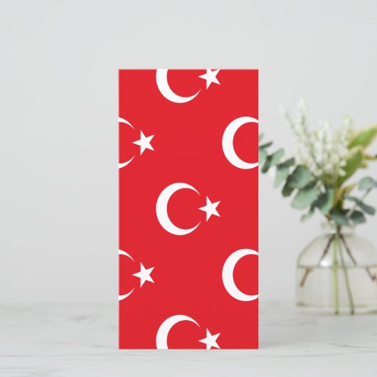 Vlag van Turkije Save The Date (Staand voorkant)