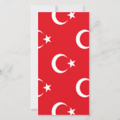 Vlag van Turkije Save The Date (Achterkant)