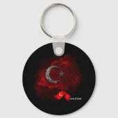 Vlag van Turkije Sleutelhanger (Voorkant)