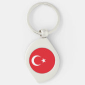 Vlag van Turkije Sleutelhanger (Voorkant)
