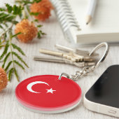 Vlag van Turkije Sleutelhanger (Voorkant Rechts)