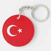 Vlag van Turkije Sleutelhanger (Achterkant)