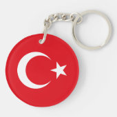 Vlag van Turkije Sleutelhanger (Achterkant)