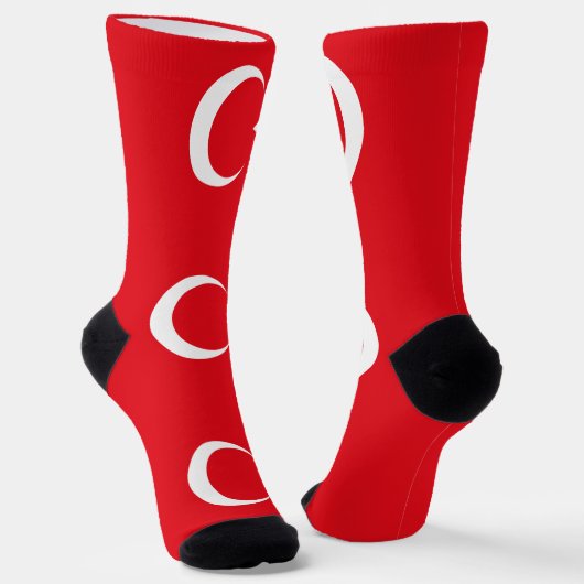 Vlag van Turkije Sokken (Gebogen)