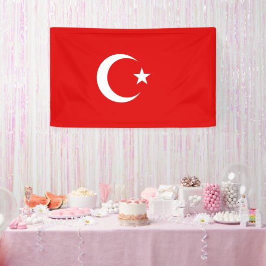 Vlag van Turkije Spandoek (Feest)