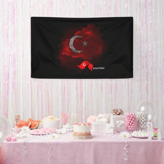 Vlag van Turkije Spandoek (Feest)