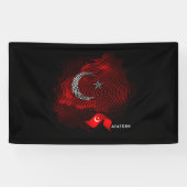 Vlag van Turkije Spandoek (Horizontaal)