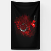 Vlag van Turkije Spandoek (Verticaal)