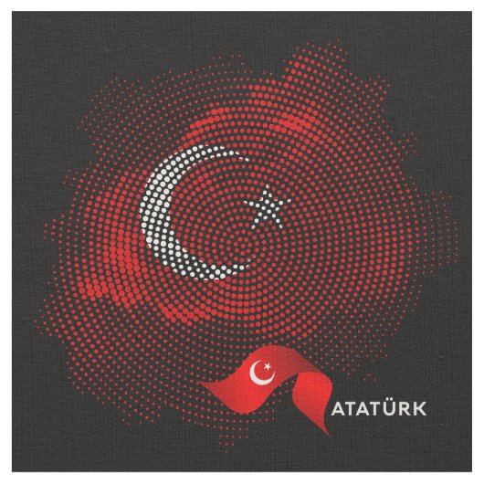 Vlag van Turkije Stof (Close Up)