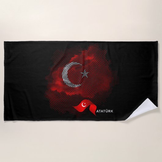 Vlag van Turkije Strandlaken (Voorkant)