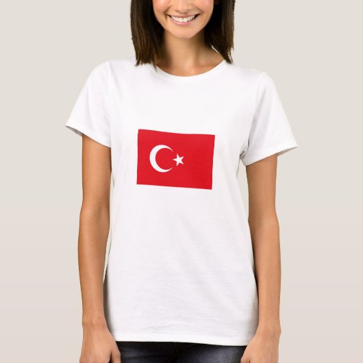 Vlag van Turkije T-shirt (Voorkant)