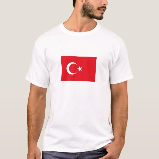 Vlag van Turkije T-shirt (Voorkant)
