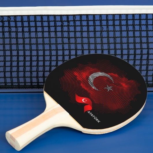 Vlag van Turkije Tafeltennisbatje (Insitu)
