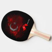 Vlag van Turkije Tafeltennisbatje (Zijkant)
