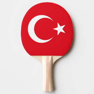 Vlag van Turkije Tafeltennisbatje