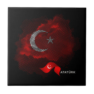 Vlag van Turkije Tegeltje