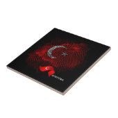 Vlag van Turkije Tegeltje (Zijkant)