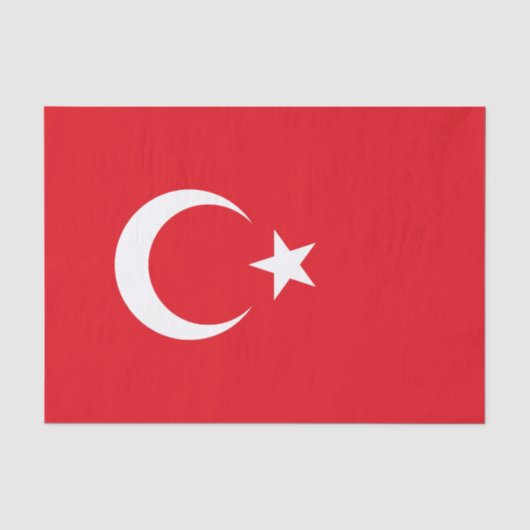 Vlag van Turkije Tissuepapier (Voorkant)