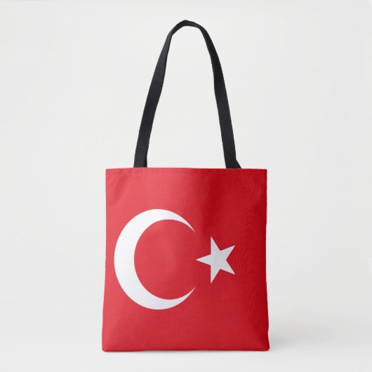 Vlag van Turkije Tote Bag (Voorkant)