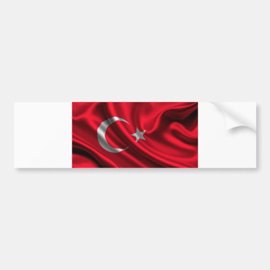 Vlag van Turkije, Turkse vlag Bumpersticker (Voorkant)