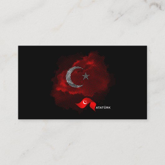 Vlag van Turkije Visitekaartje (Voorkant)