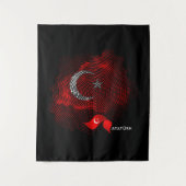 Vlag van Turkije Wandkleed (Voorkant)