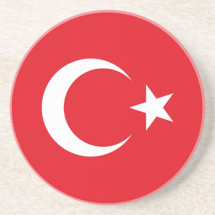 Vlag van Turkije Zandsteen Onderzetter