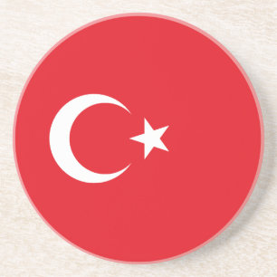 Vlag van Turkije Zandsteen Onderzetter