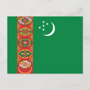 Vlag van Turkmenistan Briefkaart