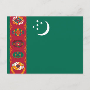 Vlag van Turkmenistan Briefkaart