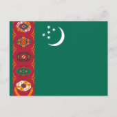 Vlag van Turkmenistan Briefkaart (Voorkant)