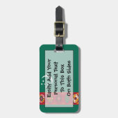 Vlag van Turkmenistan Easy ID Personal Bagagelabel (Voorkant verticaal)