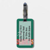 Vlag van Turkmenistan Easy ID Personal Bagagelabel (Achterkant verticaal)