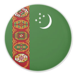 Vlag van Turkmenistan Keramische Knop