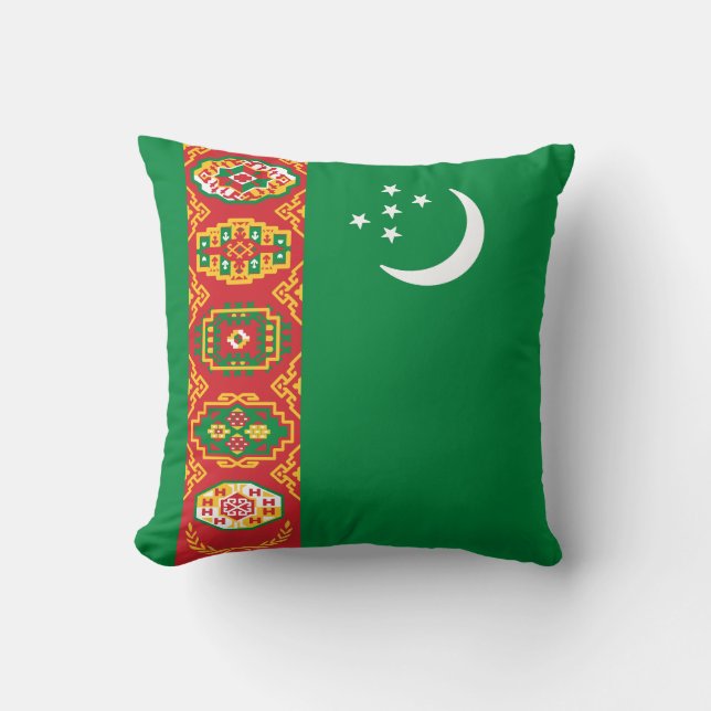 Vlag van Turkmenistan Kussen (Voorkant)